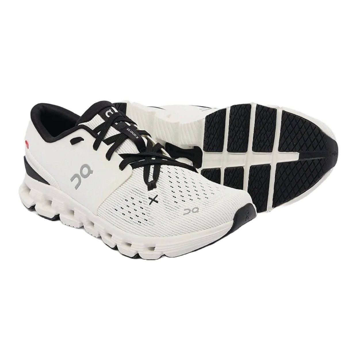 On Men's Cloud X 4 Sneakers Ivory/Black, - Orixa Kicks
