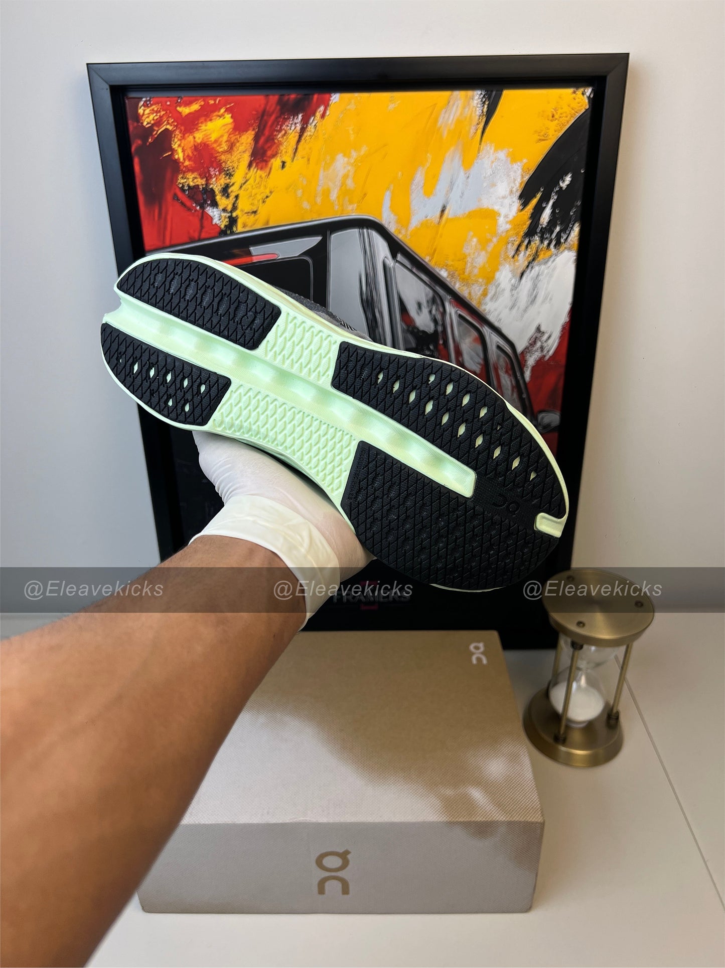 On Cloudsurfer Next shoes, black/lima