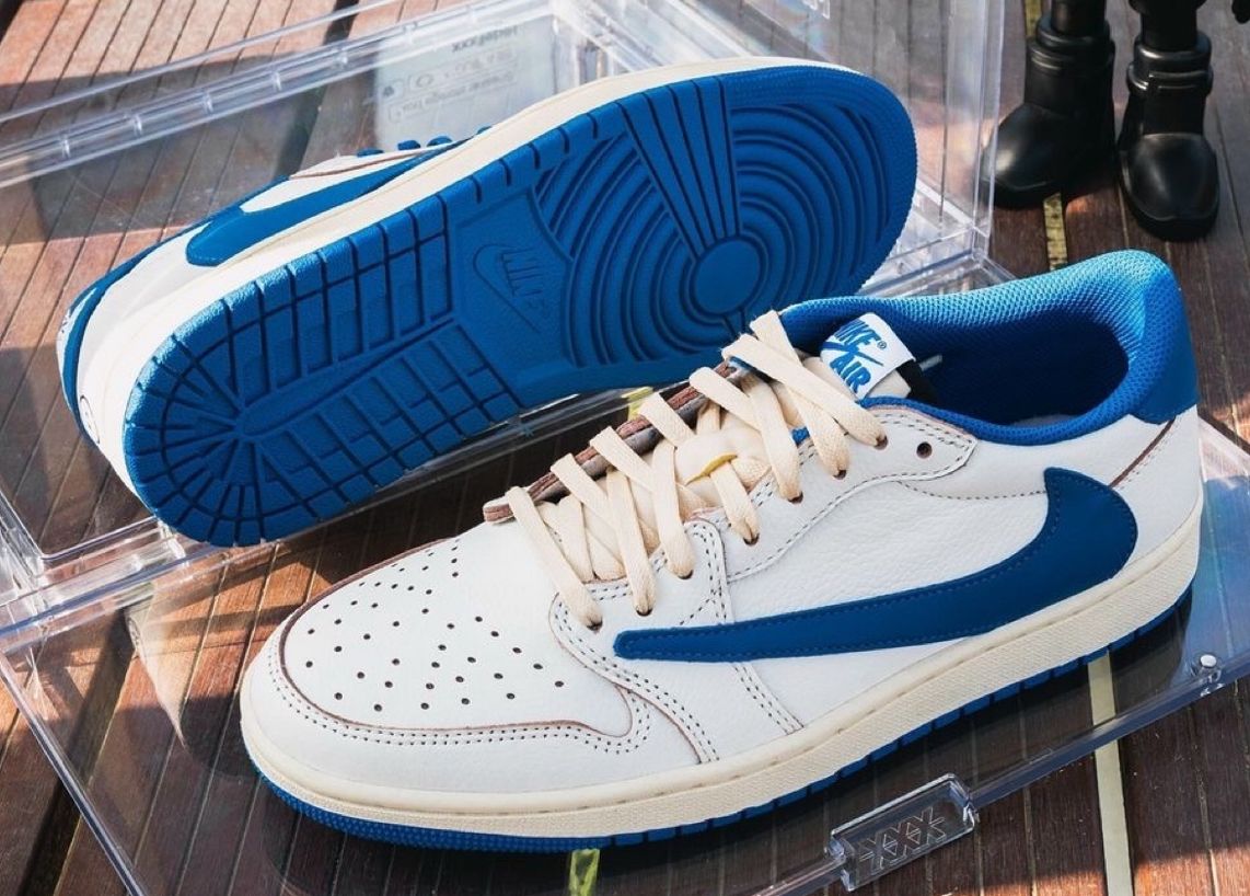 Jordan 1 Retro Low OG SP Fragment x Travis Scott ‘Sail Military - Orixa Kicks