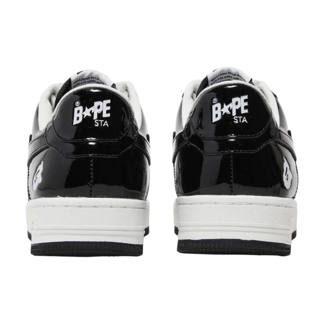 A Bathing Ape Bape Sta Low Black White - Orixa Kicks