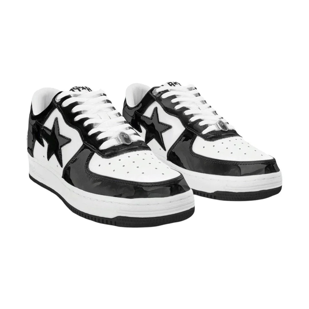 A Bathing Ape Bape Sta Low Black White - Orixa Kicks