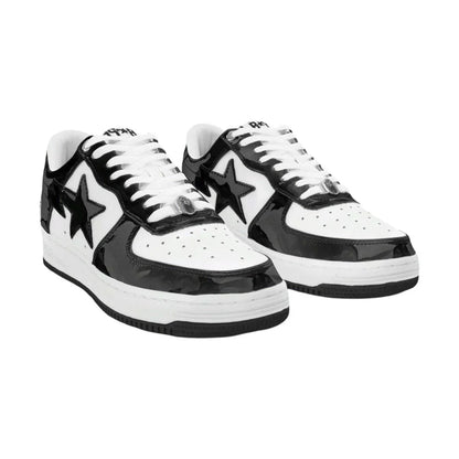 A Bathing Ape Bape Sta Low Black White - Orixa Kicks