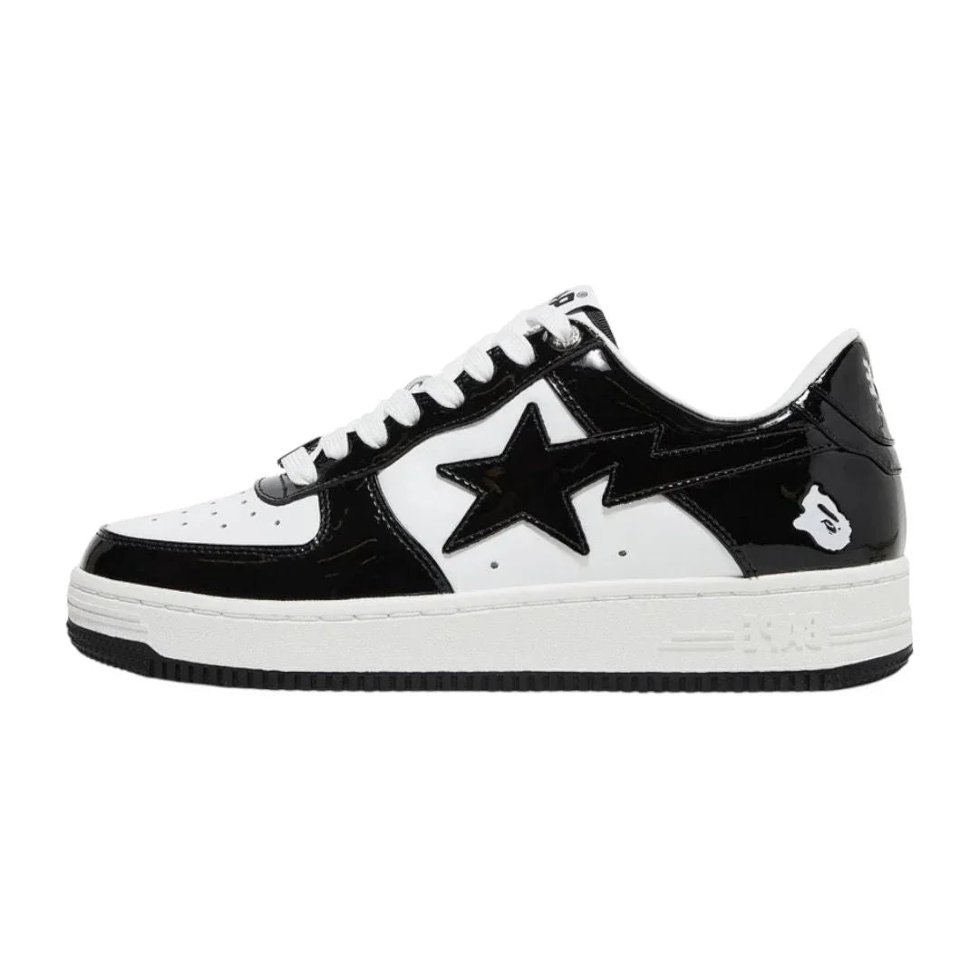 A Bathing Ape Bape Sta Low Black White - Orixa Kicks