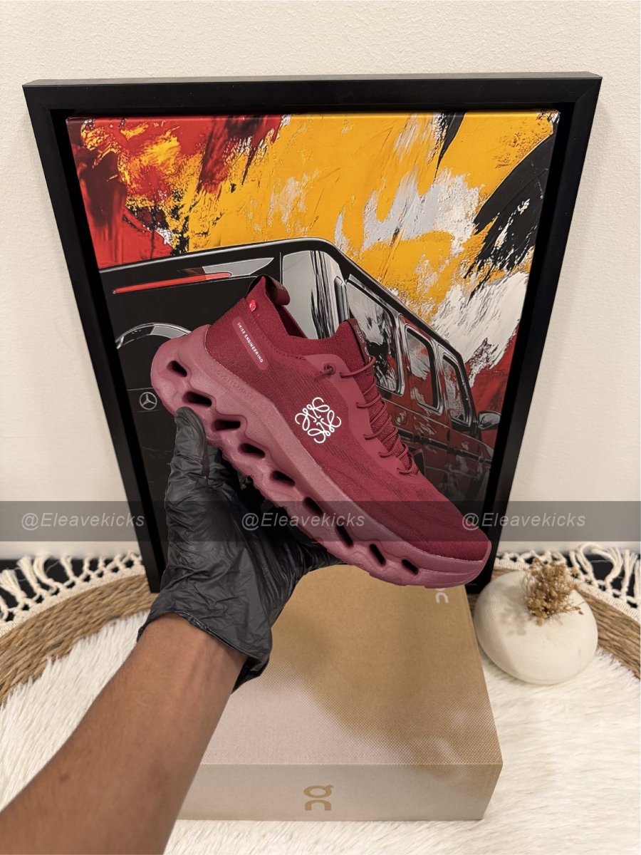 Loewe x ON Wmns Cloudtilt sneaker in 'Beet Red' - Orixa Kicks