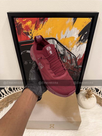 Loewe x ON Wmns Cloudtilt sneaker in 'Beet Red' - Orixa Kicks