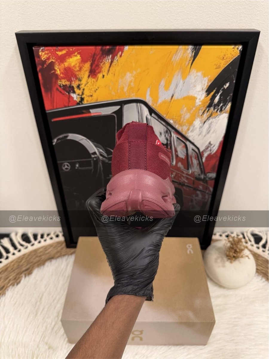 Loewe x ON Wmns Cloudtilt sneaker in 'Beet Red' - Orixa Kicks