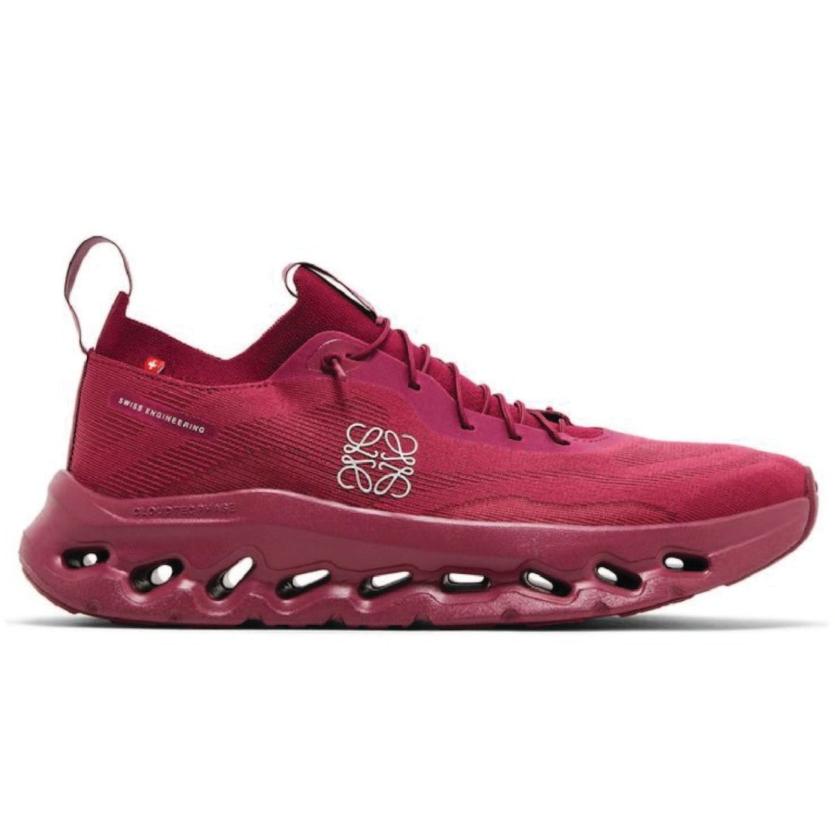 Loewe x ON Wmns Cloudtilt sneaker in 'Beet Red' - Orixa Kicks