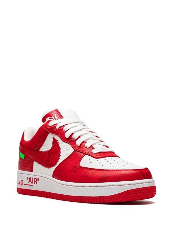 Nike x Louis Vuitton AirForce 1 Low "Virgil Abloh - White/Red" sneakers - Orixa Kicks