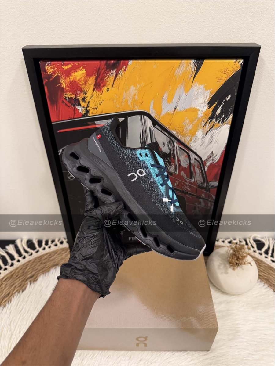 On Cloudmonster Shoes Black Teal - Orixa Kicks