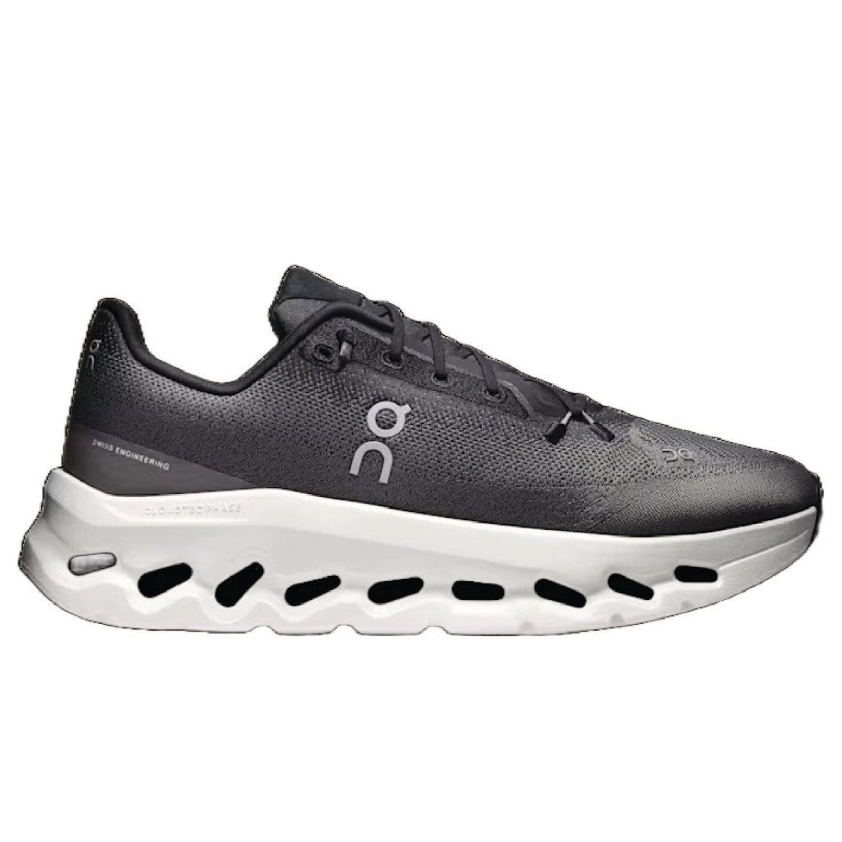 On Cloudtilt sneaker in black and asphalt. - Orixa Kicks