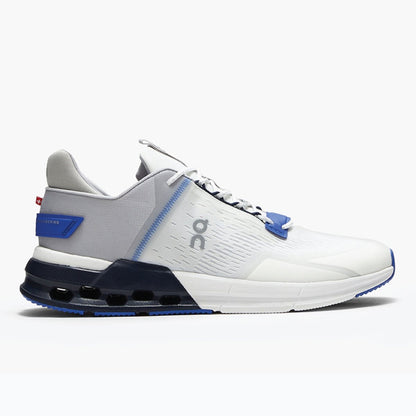 ON Men's Cloudnova Flux, Undyed White/Cobalt - Orixa Kicks