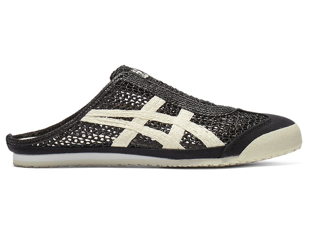 Orixa Kicks Mexico 66 Sabot sneakers in black and white with classic design and contrasting color details on the shoes.