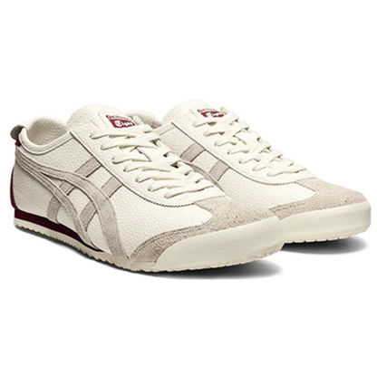 Onitsuka Tiger Mexico 66 Off White sneakers with cream color and classic design, displayed on a plain background