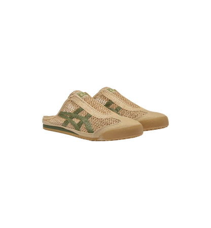 Orixa Kicks Mexico 66 Sabot sneakers in beige and green with classic design and casual style.