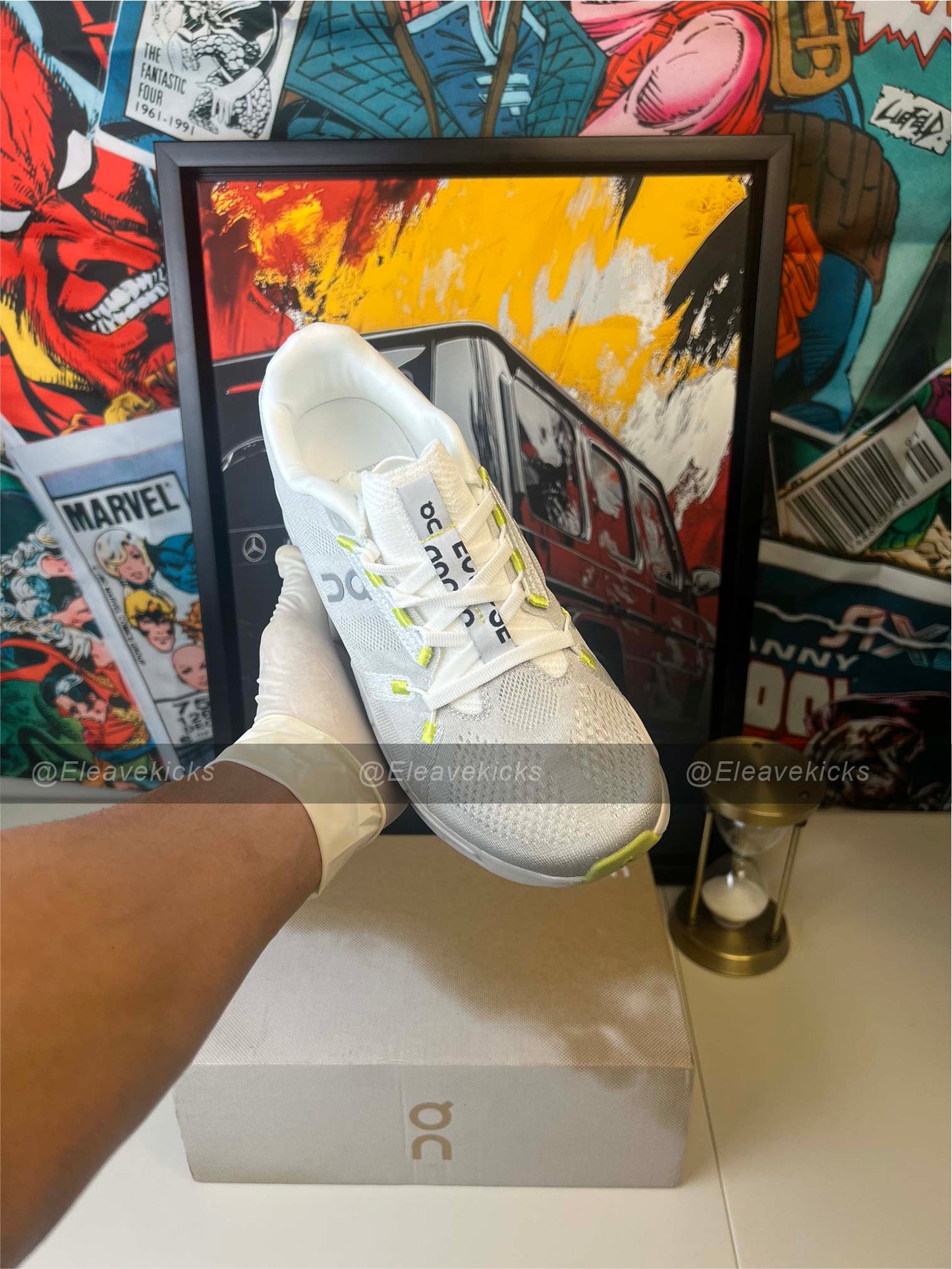 On Cloudeclipse Sneaker Pure White/Sand/Grey,