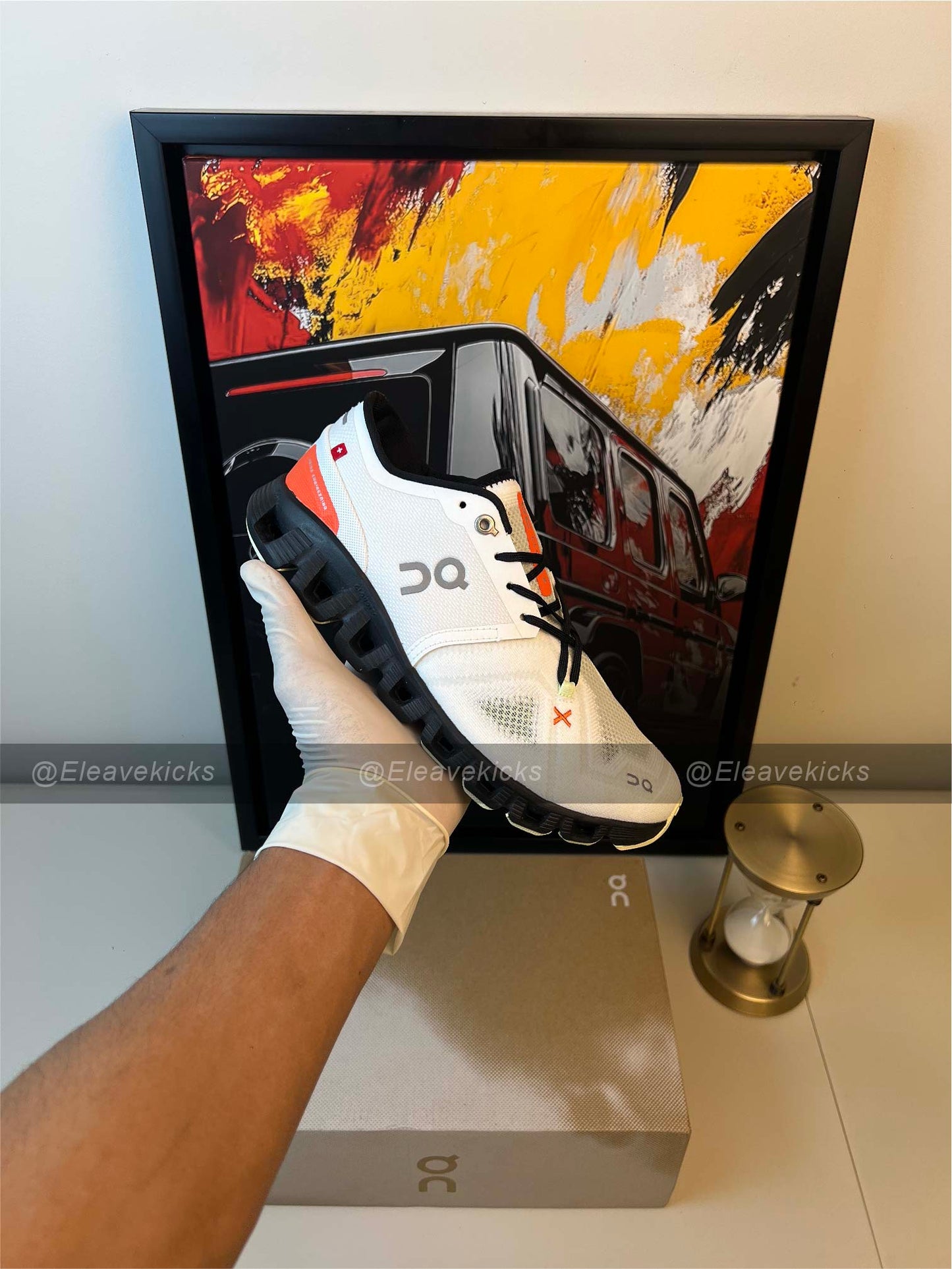 ON Cloud 5 Sneakers, White/Flame,