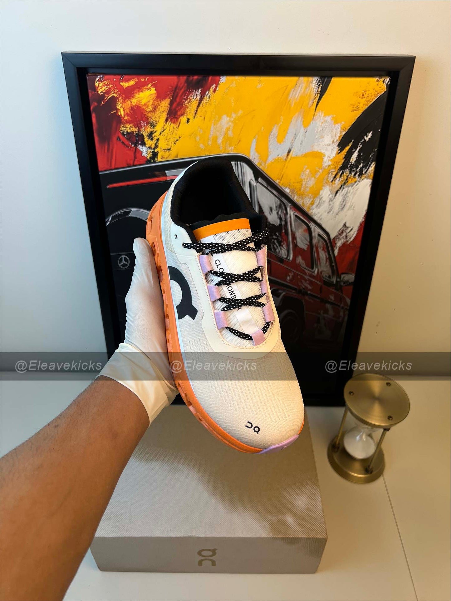 On Cloudmonster Sneaker in Fawn & Turmeric