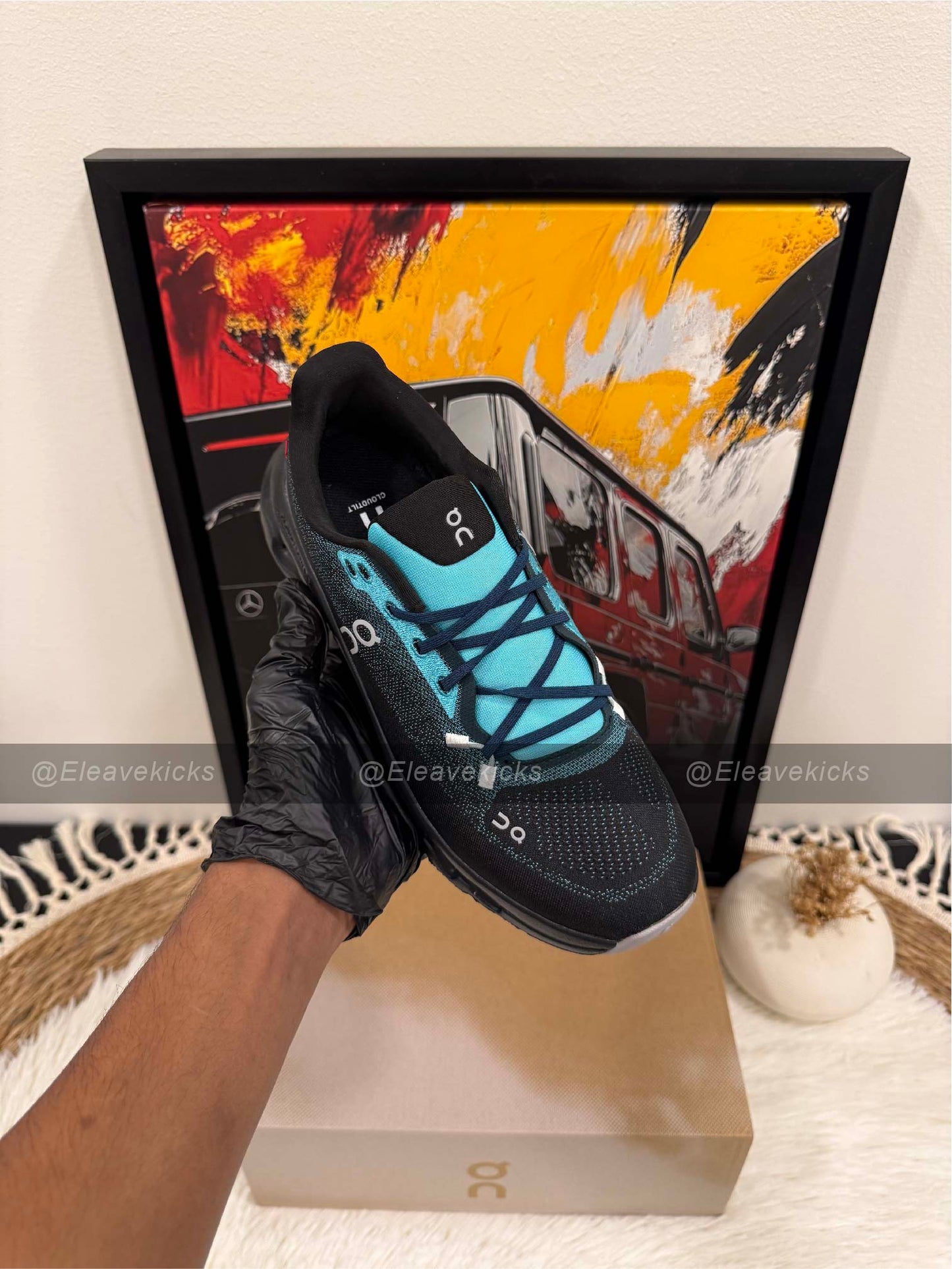 On Cloudmonster Shoes Black Teal