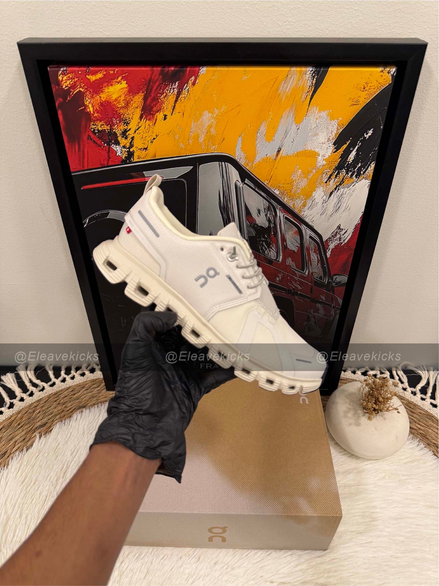 On Cloud 6 waterproof in "Pearl Cream"