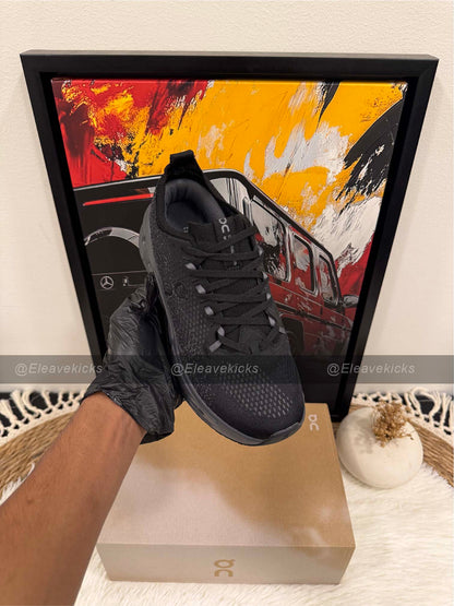 On Running Cloudsurfer Max shoe in the Black Eclipse