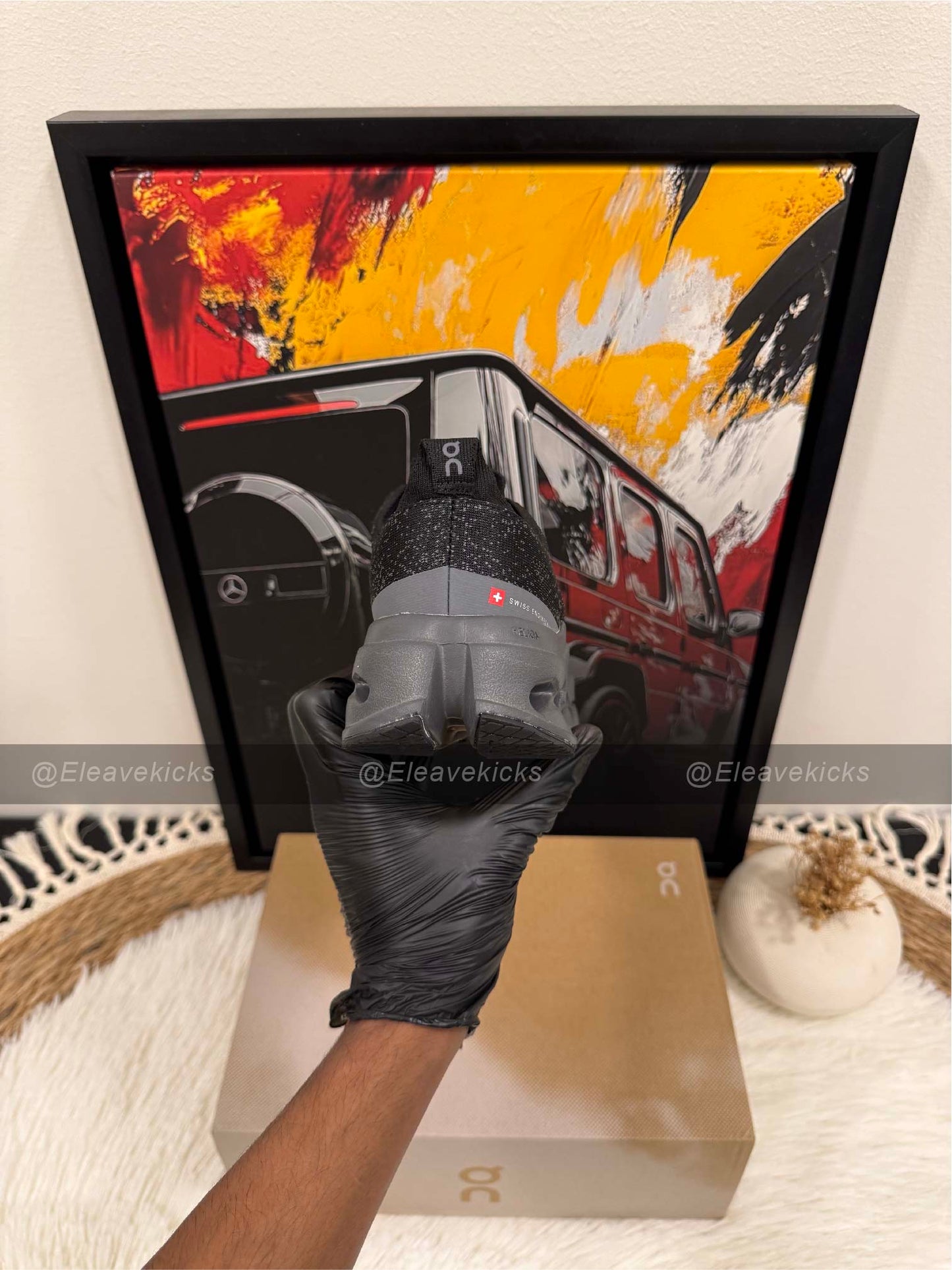 On Running Cloudsurfer Max shoe in the Black Eclipse